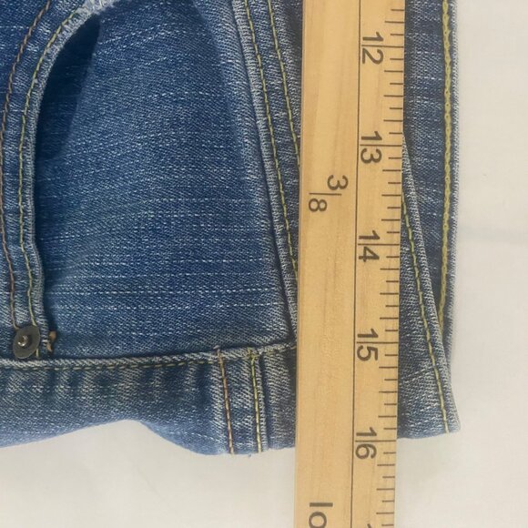 Levis Superlow Bootcut 518 Jeans Womens 9L Medium Wash Denim 32x33 Stretch Retro - Picture 11 of 16